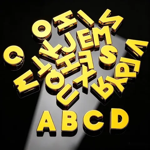 Pendentifs Charms Lettres en Alliage Doré Brillant A-Z Alphabet pour Fabrication de Bijoux DIY Bracelet Collier Cadeaux d'Artisanat