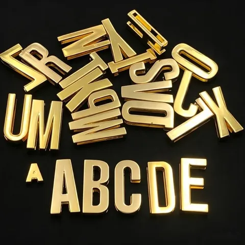 Breloques Coulissantes en Lettres Strass en Alliage Ton Or pour Accessoires de Fabrication de Bijoux de Bracelet de Ceinture de Collier d'Animal Familier DIY