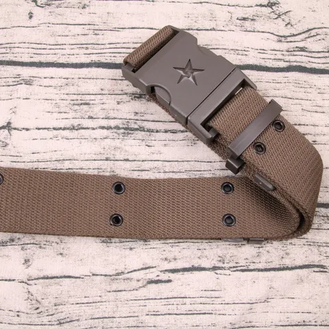 Tactical Belt Quick Release Plastic Buckle Woven Fabric Military Training Outer Belt For Men Women Security Guard