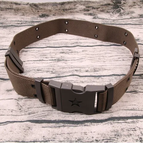 Tactical Belt Quick Release Plastic Buckle Woven Fabric Military Training Outer Belt For Men Women Security Guard