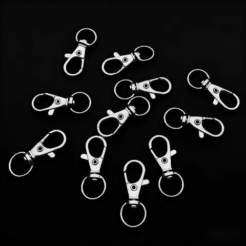 Swivel Lobster Claw Clasp Metal Alloy Keychains Hardware DIY Jewelry Making Accessories Electroplated Finish