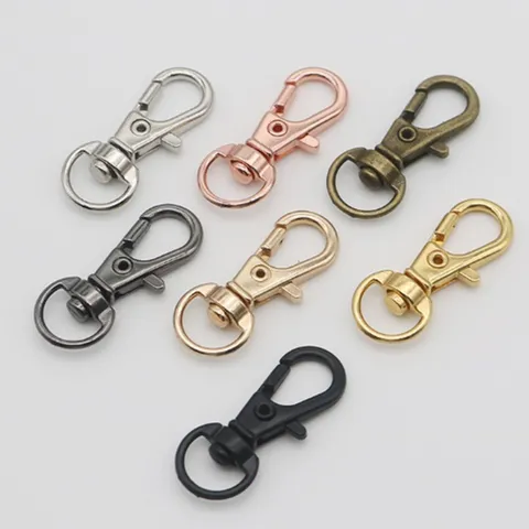 Swivel Lobster Claw Clasp Metal Alloy Keychains Hardware DIY Jewelry Making Accessories Electroplated Finish