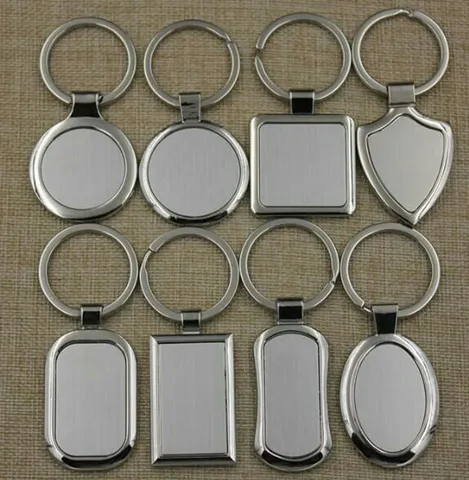 Blanco Metalen Sleutelhangers Bulk DIY Lasergraveren Blanco Metalen Sleutelhanger Ring Accessoires Voor Ambachtelijke Projecten Cadeau