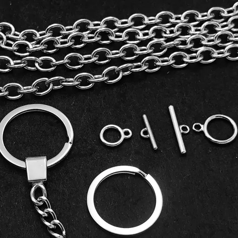 Κράμα Επιχρωμιωμένο Κοσμήματα DIY Αλυσίδα Μπρελόκ IO Αγκράφα Αξεσουάρ Χειροποίητο Βραχιόλι Υλικό Μπρελόκ