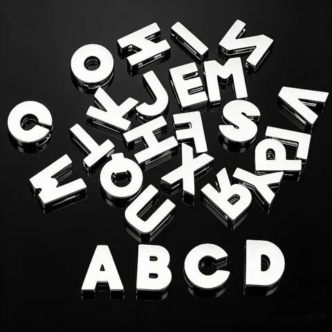 DIY Lettre Breloques Alliage Alphabet Pendentifs Ton Argent Breloques Initiales Pour Bracelet Collier Porte-clés Fabrication de Bijoux
