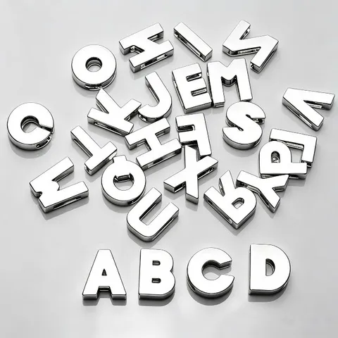 DIY Lettre Breloques Alliage Alphabet Pendentifs Ton Argent Breloques Initiales Pour Bracelet Collier Porte-clés Fabrication de Bijoux