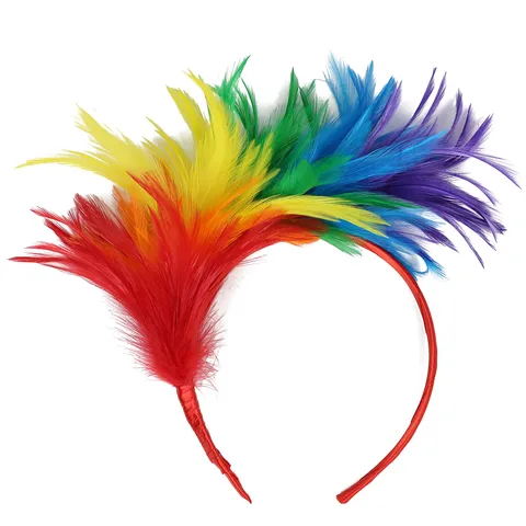 Retro Creative Feather Headband Flapper Fascinator For Women Halloween Masquerade Ball Stage Performance Festive Costume Party Headpiece Accessories