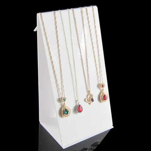 Présentoir à Bijoux en Acrylique Forme en L Collier Bracelet Organisateur Support Vitrine Claire Pour Bijouterie