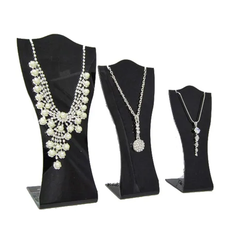 Présentoir de Collier en Acrylique Support de Bijoux Organisateur Vitrine Pour Chaînes Pendentifs Magasin