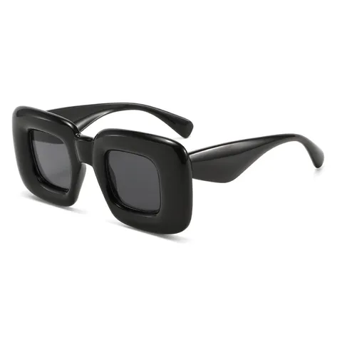 New Y2K Bubble Inflated Square Sunglasses PC Frame UV400 Protection Funny Thick Frame Eyewear For Show Street Style Unisex Sunglasses
