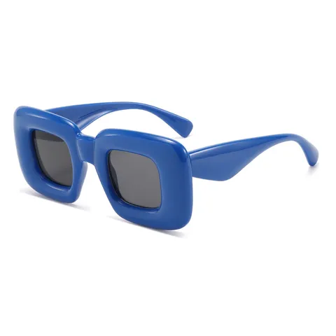 New Y2K Bubble Inflated Square Sunglasses PC Frame UV400 Protection Funny Thick Frame Eyewear For Show Street Style Unisex Sunglasses