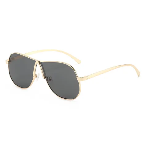Modische Übergroße Metallrahmen Sonnenbrille Für Damen Vintage Pilotenbrille Retro VerlaufGläser Unisex Fahrbrille Outdoor Urlaub Shades Reiseaccessoires