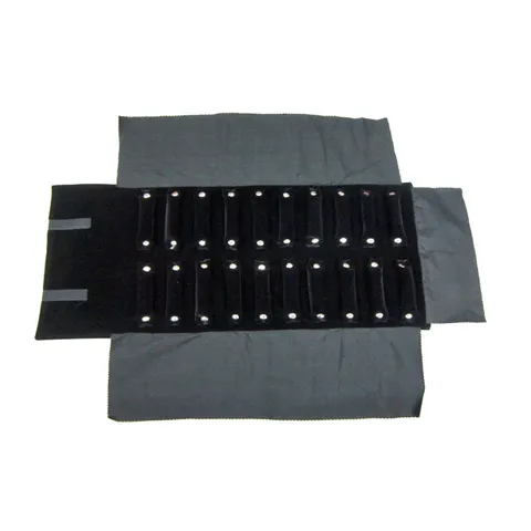 Velvet Jewelry Roll Bag Travel Portable Ring Organizer Storage Case Jewelry Display Holder For Women