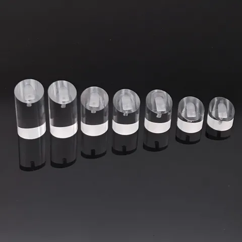 Transparent Acrylic Ring Display Stand Slanted Cylinder Jewelry Holder Ring Storage Organizer Stand For Showcase Display