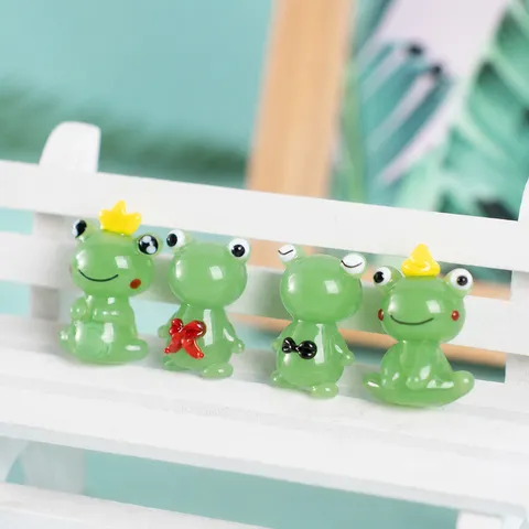 Glas Frosch Figur Miniatur Tier Ornament Handgemacht Grün Frosch Dekor Für Auto Armaturenbrett Heim Tischplatte Dekoration