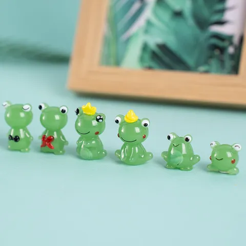 Glas Frosch Figur Miniatur Tier Ornament Handgemacht Grün Frosch Dekor Für Auto Armaturenbrett Heim Tischplatte Dekoration