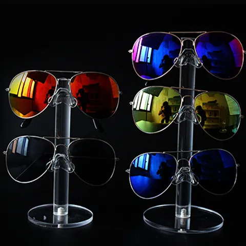 Transparent Acrylic Sunglasses Display Stand Multi Tier Eyewear Storage Rack Retail Counter Glasses Holder Organizer