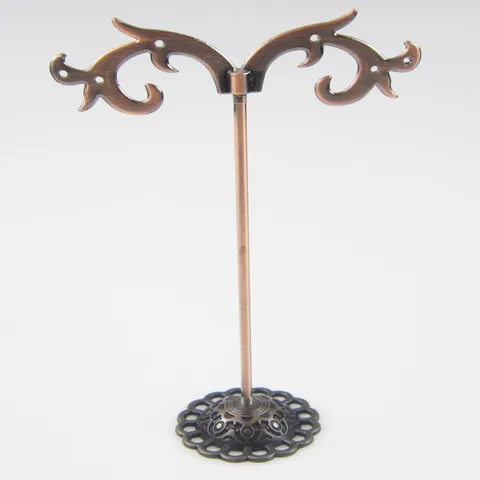 Retro Iron Earring Display Stand Three Piece Set Firework Shape Jewelry Organizer Holder For Women Home Retail Display
