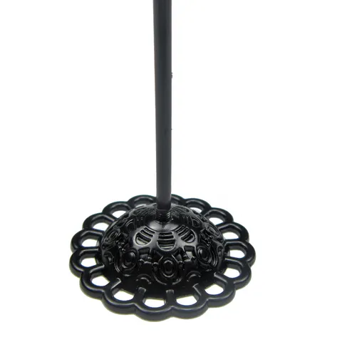 Iron Jewelry Display Stand T Shape Earring Holder Organizer With Flower Base Metal Earstuds Necklace Storage Rack