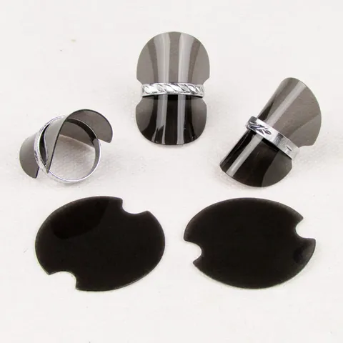 Plastic Ring Display Holder Clear Black Frosted Jewelry Display Tray Ring Storage Pad Organizer Stand For Home Store