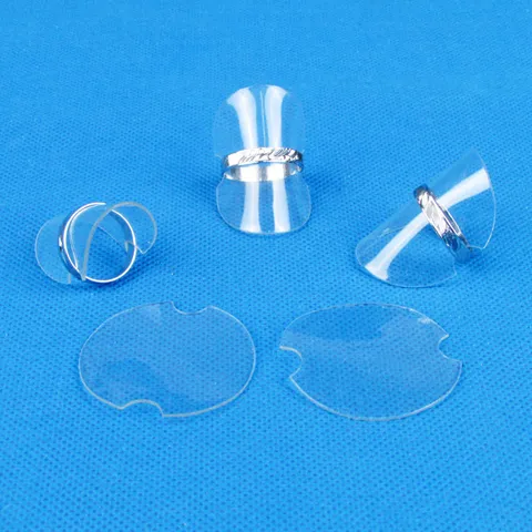 Plastic Ring Display Holder Clear Black Frosted Jewelry Display Tray Ring Storage Pad Organizer Stand For Home Store
