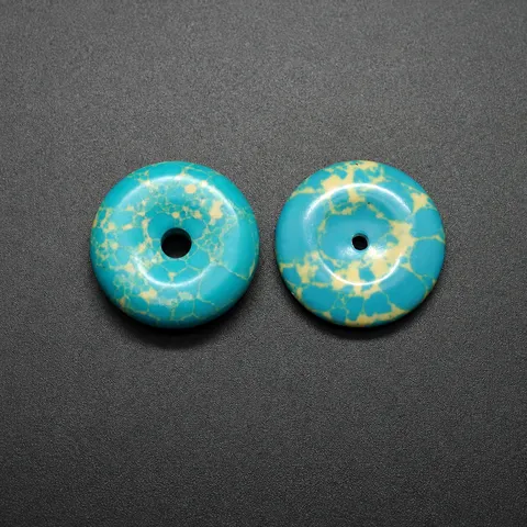 Synthetic Imperial Stone Peace Buckle Pendant Cracked Stone Bead Accessory DIY Jewelry Making Component