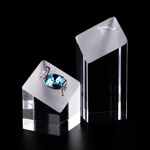 Transparent Acrylic Jewelry Display Stand 4-Piece Set Ring Earring Pendant Showcase Organizer Holder