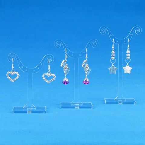Présentoir de Boucles d'Oreilles en Acrylique en Forme de Corne Porte-Bijoux Organisateur pour Clous Vitrine Maison