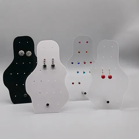 Acrylic Earring Display Stand Transparent Jewelry Organizer Holder For Studs Photography Props Show Desktop Display