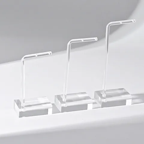 Clear Acrylic Earring Display Stand T-Shape Jewelry Organizer Holder For Stud Earrings Retail Showcase Home