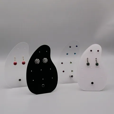 Creative Transparent Irregular Acrylic Earring Studs Display Stand Jewelry Photography Showcase Desktop Holder Organizer