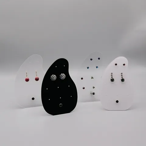 Creative Transparent Irregular Acrylic Earring Studs Display Stand Jewelry Photography Showcase Desktop Holder Organizer