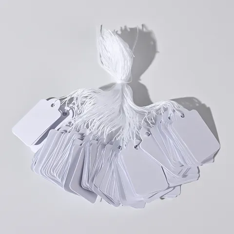 Leere Weiße Papier Geschenkanhänger Mit Kordel Preisschilder Für Schmuck Handschrift Nummer Display Handwerk