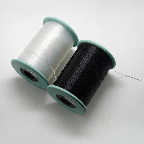 Cordon de Perlage en Nylon Transparent Noir Fil de Ligne de Pêche Non Élastique Pour Fabrication de Bijoux Artisanat DIY Bracelet Collier