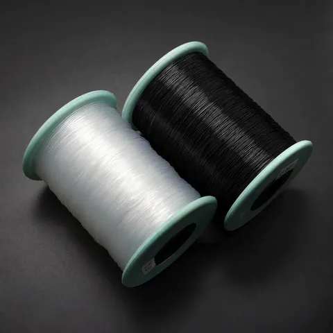 Cordon de Perlage en Nylon Transparent Noir Fil de Ligne de Pêche Non Élastique Pour Fabrication de Bijoux Artisanat DIY Bracelet Collier