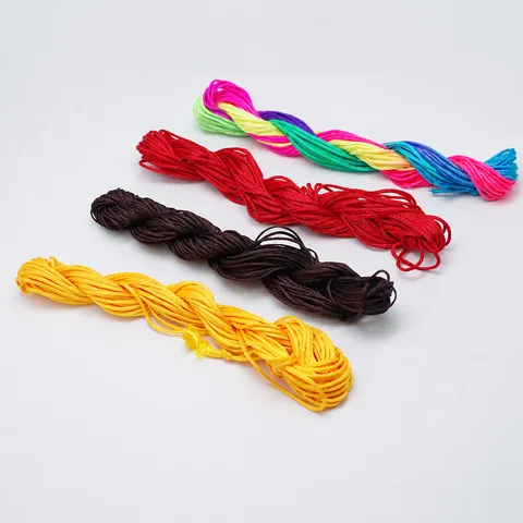 Cordón de Tejer de Joyería Hecho a Mano DIY Hilo de Nailon Cordón de Nudo Chino para Fabricación de Pulseras y Collares