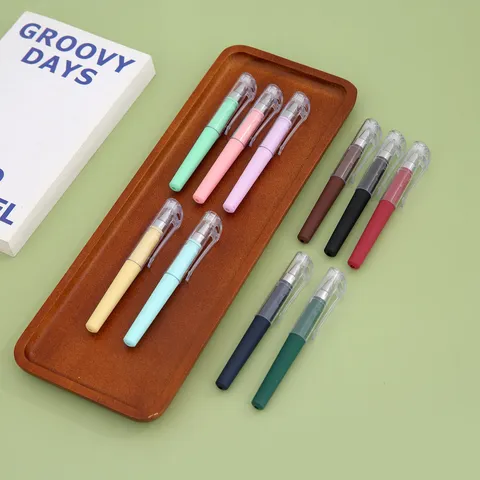 Portable Mini Gel Pen Black Ink Pocket Stationery Cute Student Writing Tool Compact Portable Smooth Writing Signature Pen