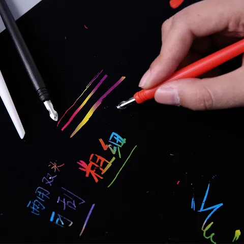 Plastic Kras Art Pen Metal Tip Tekengereedschap Voor DIY Schilderen School Kantoor Kunst Ambachtelijke Accessoires