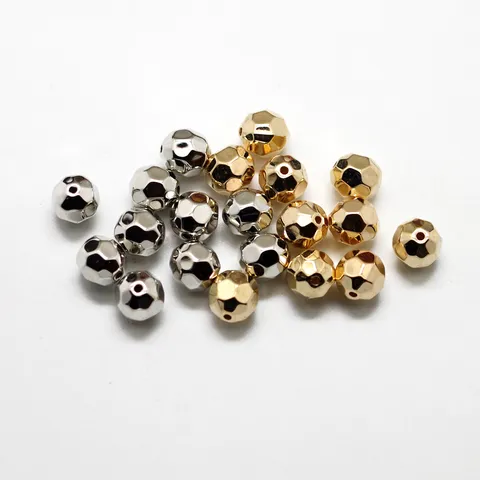 Cuentas Sueltas de Plástico Facetadas Coloridas Accesorios de Fabricación de Joyas DIY