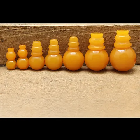Yellow Synthetic Resin Imitation Amber Buddha Head Beads DIY Prayer Beads Jewelry Findings