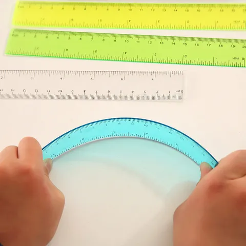 Règle Droite en Plastique Transparent Mignon Outil de Dessin Coloré Papeterie de Mesure Pour École Étudiant Bureau