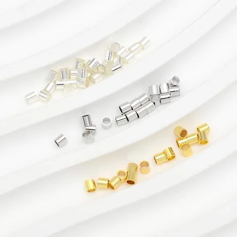 Copper Crimp Beads Positioning Tubes Spacer Beads For DIY Bracelet Necklace Jewelry Making Findings Accessories