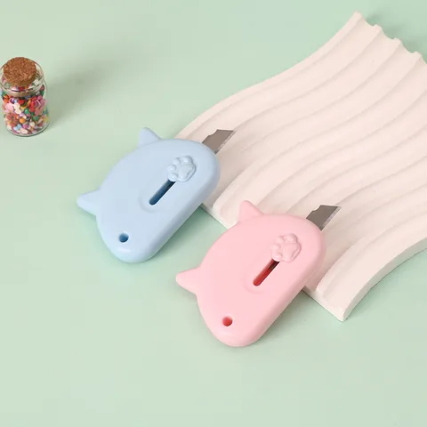 Tragbares Mini Katzenpfote Universalmesser Süßer Cartoon Kartoffelschneider Schüler Schreibwaren Papierschneider