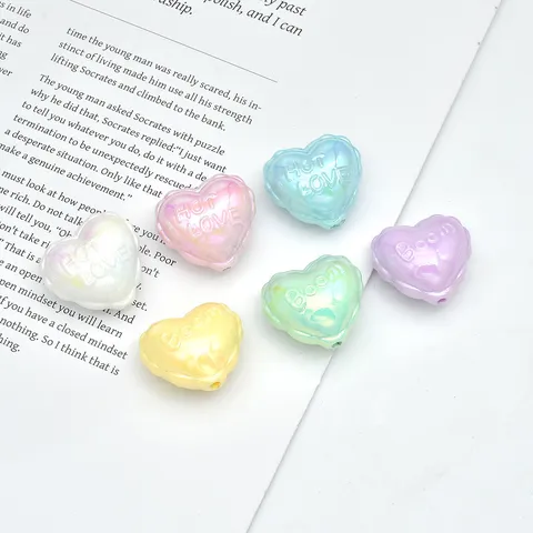 Perline a Cuore Palloncino in Acrilico Perline Sfuse UV fai da te Catena Telefono Pendente Accessori Gioielli Materiali