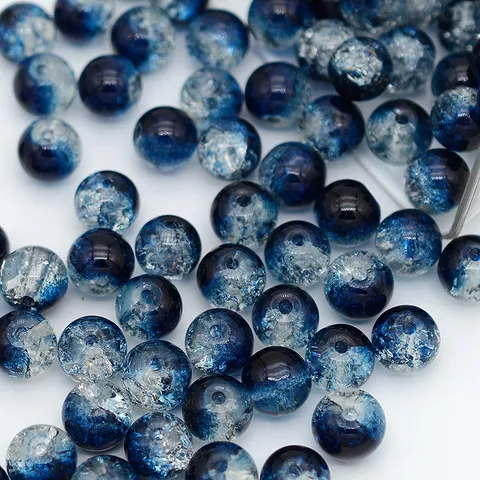 Eisbruch Glasperlen Geknackte Eiskristall Lose Perlen Für DIY Schmuckherstellung Armband Halskette Handwerk Zubehör