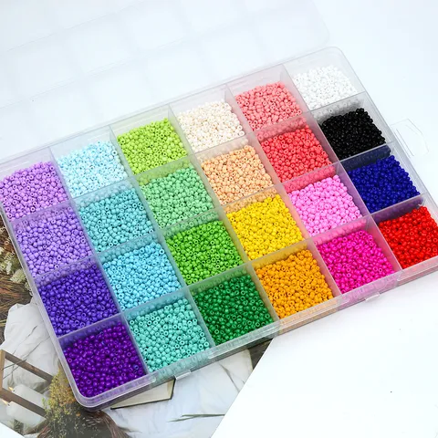 Perline di Vetro Colorate Perline Sfuse Verniciate Per Braccialetto Collana Fai Da Te Accessori per la Creazione di Gioielli