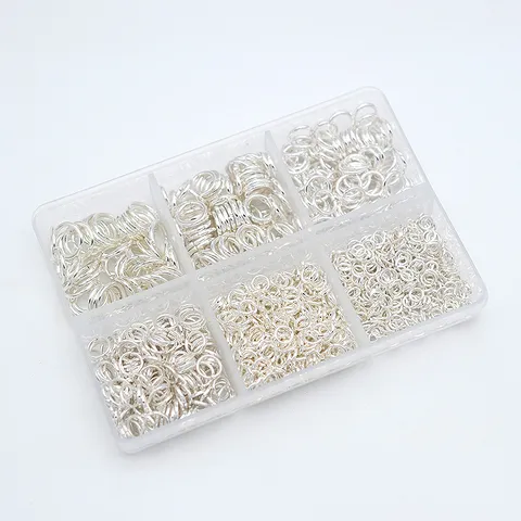 DIY Jewelry Making Open Jump Rings Flat Rings Set Electroplated Iron Connectors Kit For Bracelets Necklaces Craft