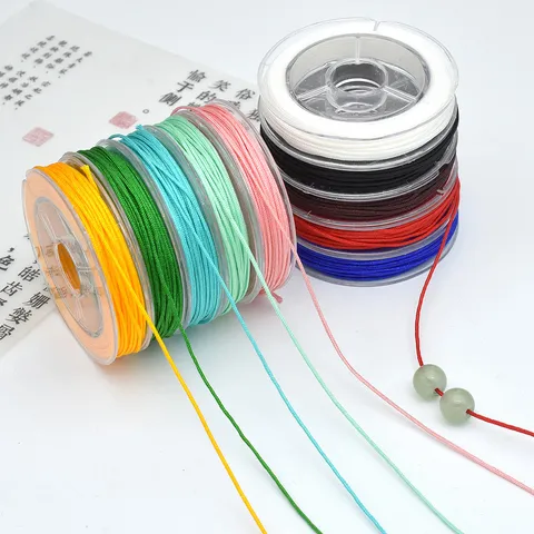 Cordino di Giada Filo di Nylon DIY Cordino per Perline per Bracciale Collana Artigianato Forniture Colori Assortiti