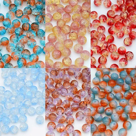 Eisbruch Glasperlen Geknackte Eiskristall Lose Perlen Für DIY Schmuckherstellung Armband Halskette Handwerk Zubehör