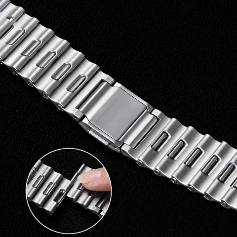 Bracelet de Montre en Métal en Acier Inoxydable Fermoir Magnétique Dégagement Rapide Bracelet de Rechange Pour Montre Intelligente